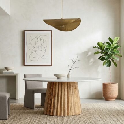 PRITI COFFEE TABLE PLISSÉ WOOD