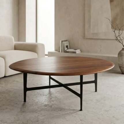 PRITI Large Wooden Coffee Table (Solid Wood )