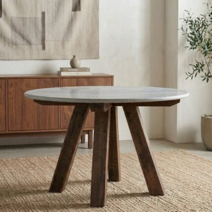 PRITI Round Coffee Table in Marble