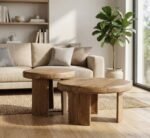 PRITI Set of 2 BROWN COFFEE TABLE