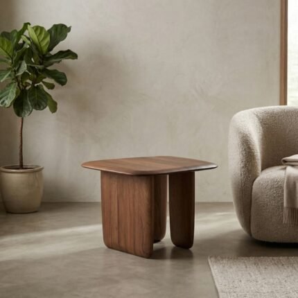 PRITI Small Solid Wood Coffee Table