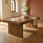 WOODEN COFFEE TABLE 140 X 70 X 45 (Solid Wood ) - Image 4