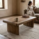 WOODEN COFFEE TABLE 140 X 70 X 45 (Solid Wood )