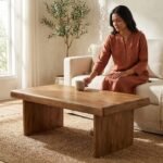 WOODEN COFFEE TABLE 140 X 70 X 45 (Solid Wood ) - Image 2