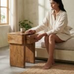 PRITI Wooden BEDSIDE TABLE - Image 2