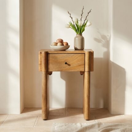 PRITI Wooden BEDSIDE TABLE