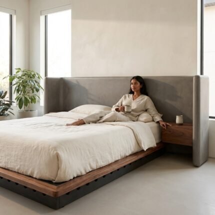 PRITI Stone M Concrete Floating Bed