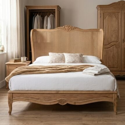 PRITI Versailles French Rattan Bed ( Solid Wood )