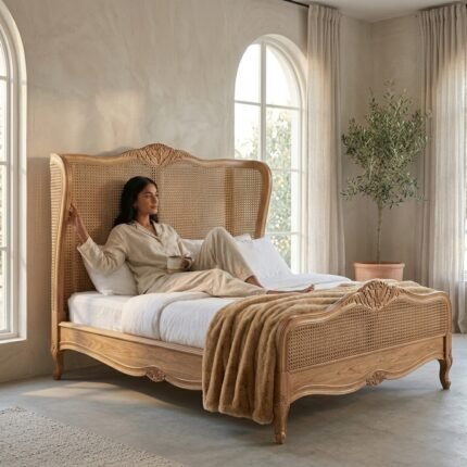 PRITI Versailles French Rattan Bed ( Solid Wood )