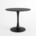 Black Dining Table for 4/5 People – 100 cm Diameter - PRITI
