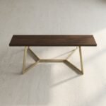 Dining Table in Wood and Brown Iron - Image 7