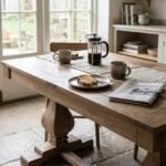 Mesa de comedor extensible de madera maciza