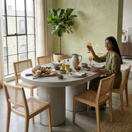 PRITI Concrete Dining Table
