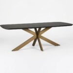 PRITI Oval Wooden Dining Table - Image 5