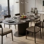 PRITI Oval Wooden Table