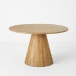 PRITI Round Dining Table Bleached