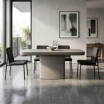 PRITI Stone Concrete Dining Table - Image 3