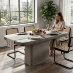 PRITI Stone Concrete Dining Table