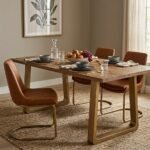 PRITI Wood and Metal Dining Table - Image 2