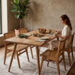 Solid Wood Rectangular Dining Table – L175 cm - Image 2