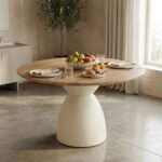 PRITI Round Dining Table – Seats 5-6 People, 130 cm Diameter - Image 3