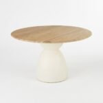 PRITI Round Dining Table – Seats 5-6 People, 130 cm Diameter - Image 4