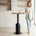 PRITI Wooden High Table (Solid Wood)