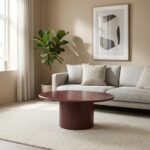PRITI Solid Wood ovel Coffee Table