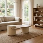 PRITI Witte salontafel met houten - Image 3