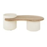PRITI Witte salontafel met houten - Image 4