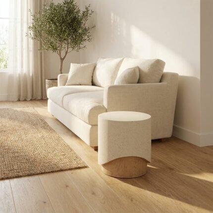 Exclusive PRITI Patras End Table Contemporary Concrete Design For Outdoors