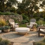 80cm Outdoor Coffee Table – Concrete and Wood – Priti