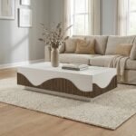 Exclusive PRITI Rectangle Coffee Table - White Outdoor Coffee Table - Image 3
