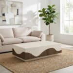 Exclusive PRITI Rectangle Coffee Table - White Outdoor Coffee Table