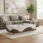 Exclusive PRITI Rectangle Coffee Table - White Outdoor Coffee Table - Image 2