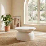 PRITI White Coffee or Side Table 60x60x30cm - Image 4
