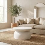 PRITI White Coffee or Side Table 60x60x30cm - Image 2