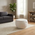 PRITI White Round Coffee Table