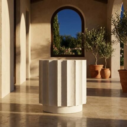 CONCRETE ROUND SIDE TABLE – PRITI