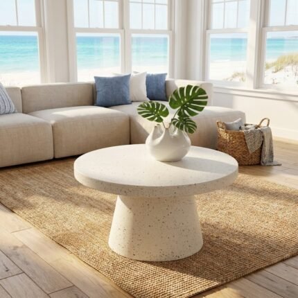 COFFE TABLE WHITE MAGNESIUM FIBER