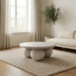 PRITI Stone Round Coffee Table - Image 4