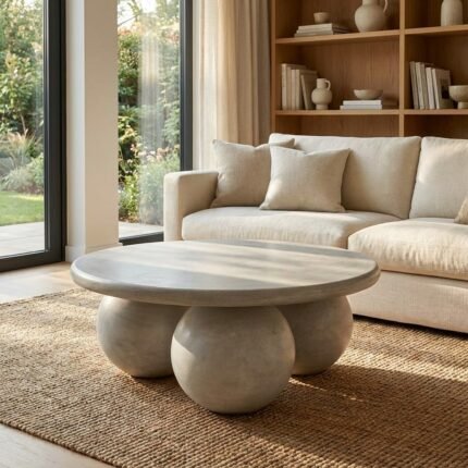 PRITI Stone Round Coffee Table