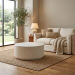 PRITI WHITE MAGNESIUM FIBER COFFEE TABLE 90 X 90 X 40 CM - Image 2