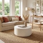 PRITI WHITE MAGNESIUM FIBER COFFEE TABLE 90 X 90 X 40 CM - Image 3