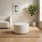WHITE MAGNESIUM FIBER COFFEE TABLE 70 X 70 X 40 CM - Image 2