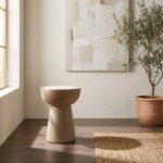 PRITI Side Table Sand 41x54cm - Image 4