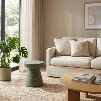 PRITI Side Table Olive Green