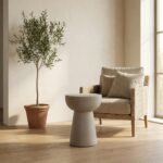 PRITI Side Table Grey 41x54cm - Image 2
