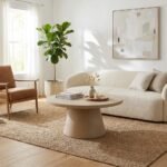 Round Coffee Table Sand - Image 3