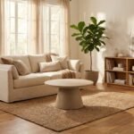 Round Coffee Table Sand - Image 2